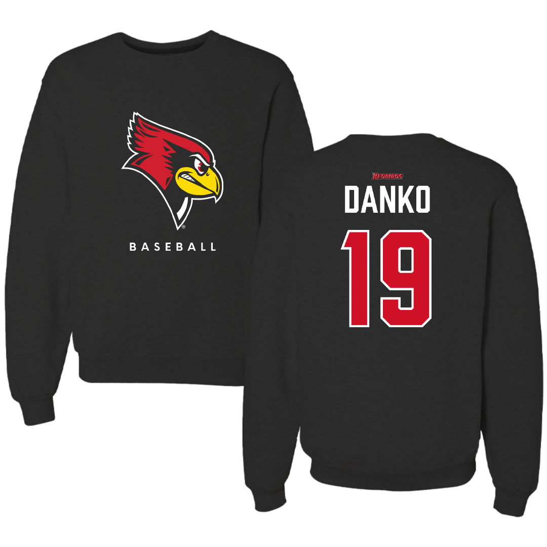 Illinois State University Baseball Black Mascot Crewneck - #19 Chris Danko