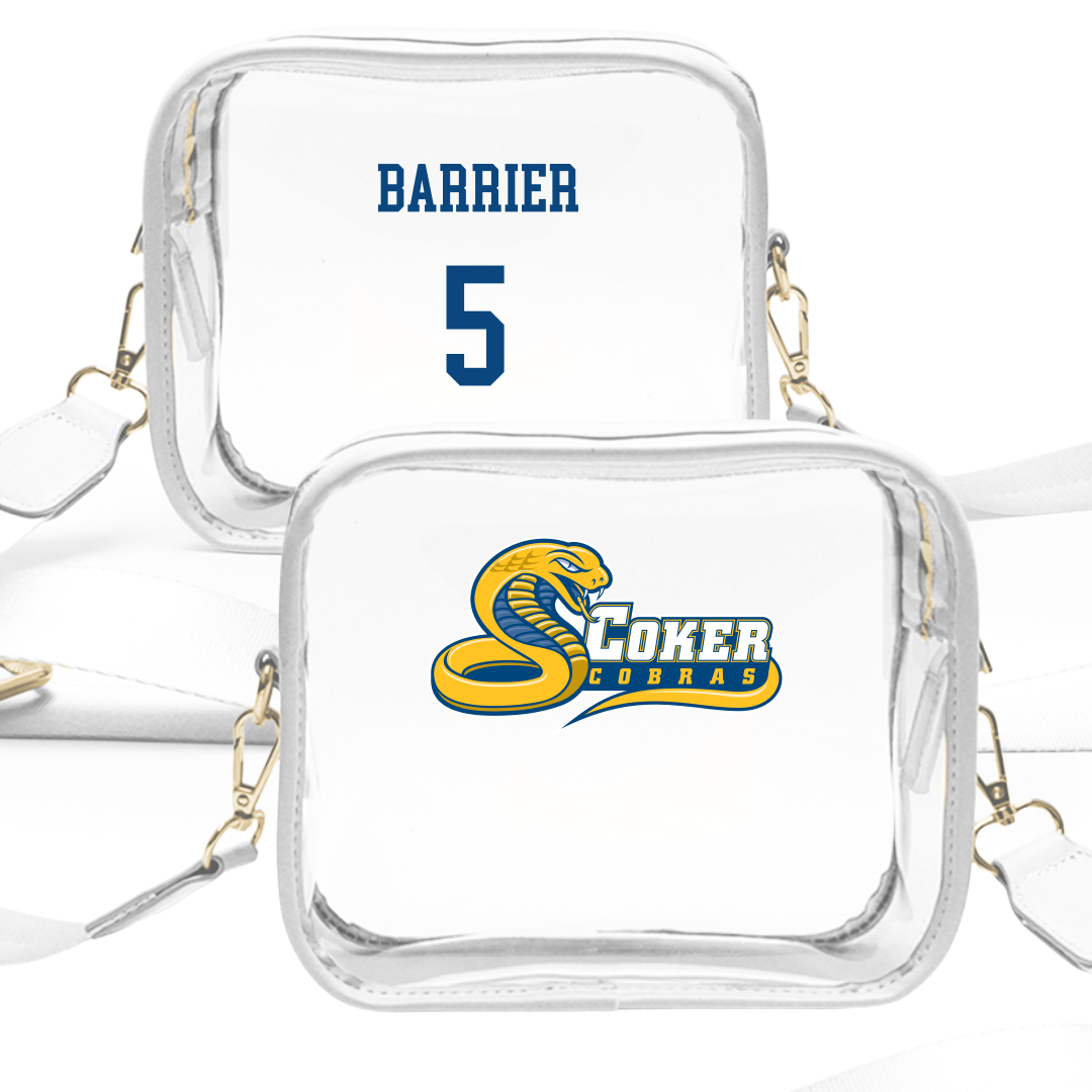 Coker University Acrobatics & Tumbling White Clear Stadium Bag - #5 Anna Kate Barrier