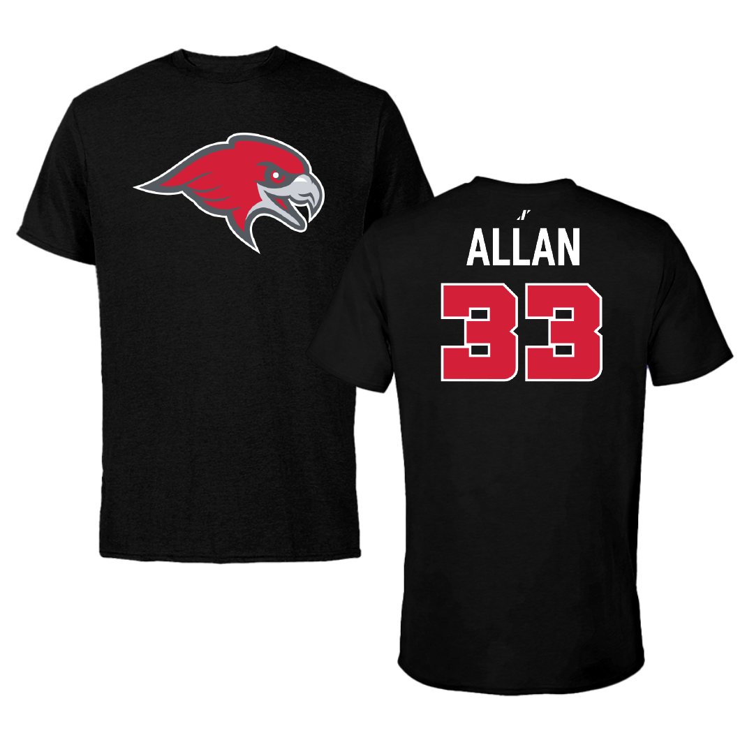 Montclair State University Baseball Black Performance Tee - #33 Ayden Allan