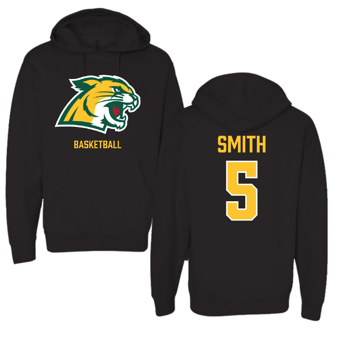 Northern Michigan University Basketball (M) Black Hoodie - #5 Carson Smith