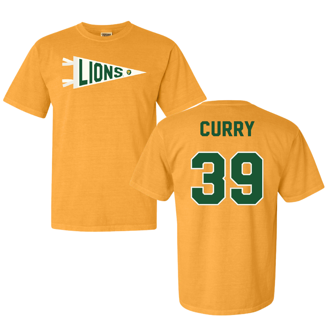 Southeastern Louisiana University Baseball Gold Pennant Comfort Colors Tee - #39 Michael Curry