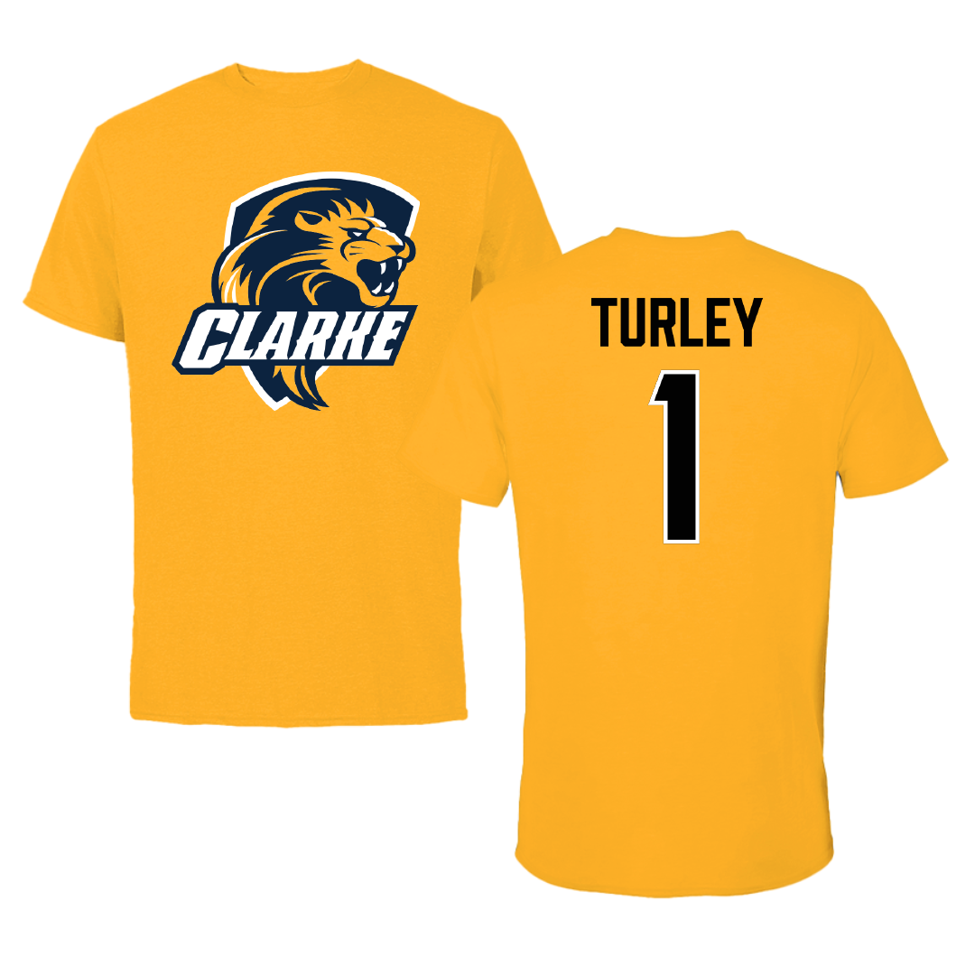 Clarke University Soccer (W) Gold Tee - #1 Abigail Turley
