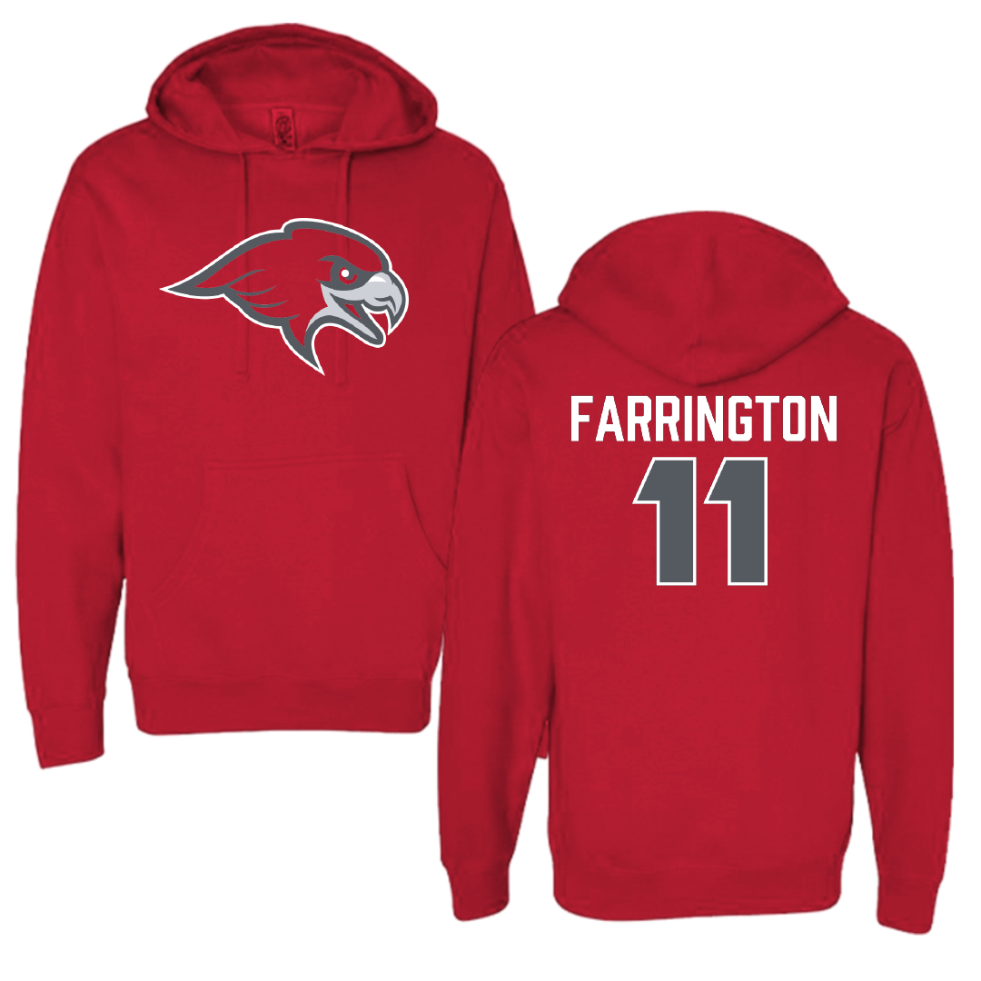 Montclair State University Football Red Hoodie - #11 Joseph Farrington