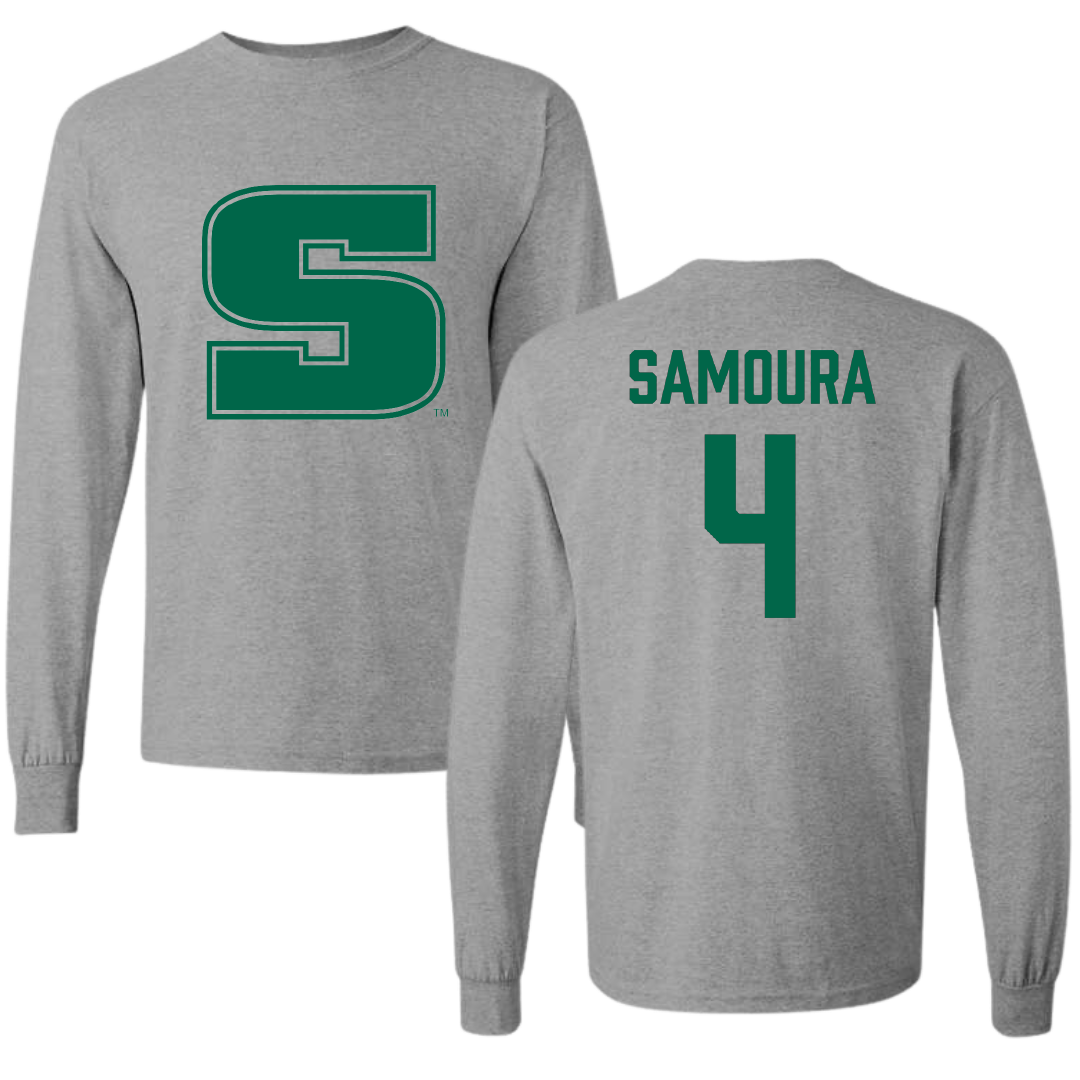 Slippery Rock University Basketball (M) Sport Gray Long Sleeve - #4 Sheick Samoura