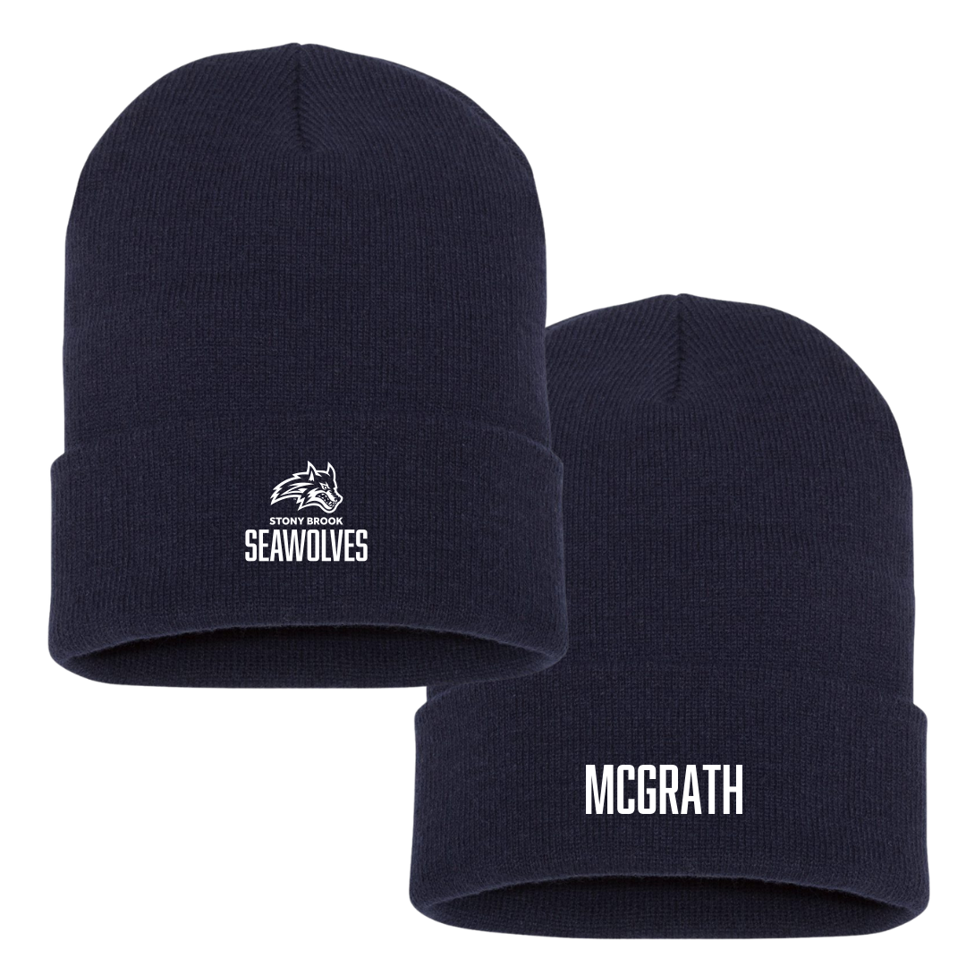 Stony Brook University Softball Navy Beanie - #4 June McGrath