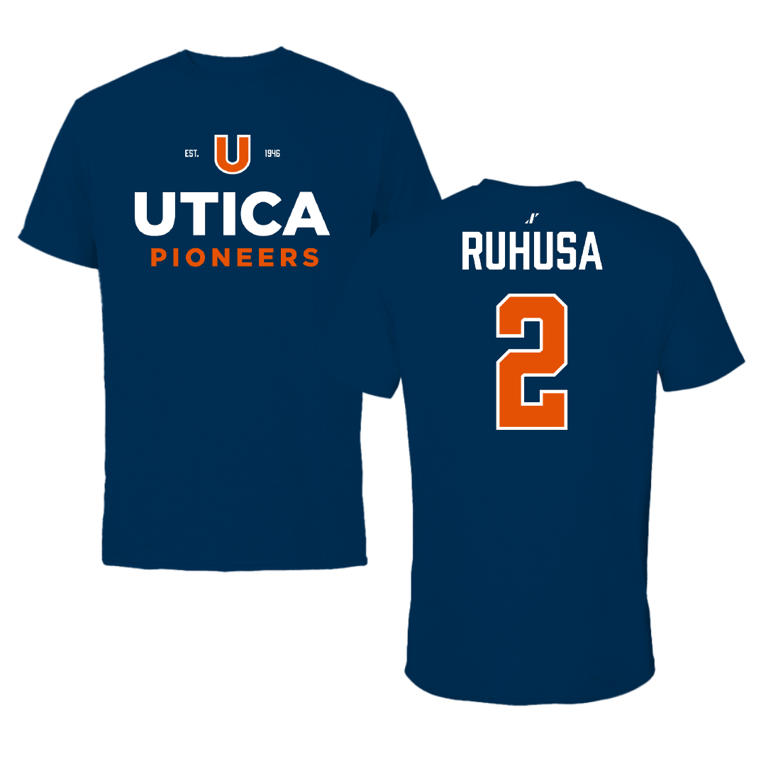 Utica University Soccer Navy General Performance Tee - #2 Stavi Ruhusa