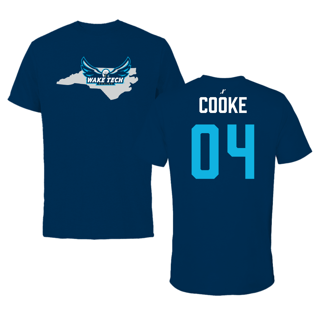 Wake Tech Community College Basketball (W) Navy State Performance Tee - #04 Unique Cooke