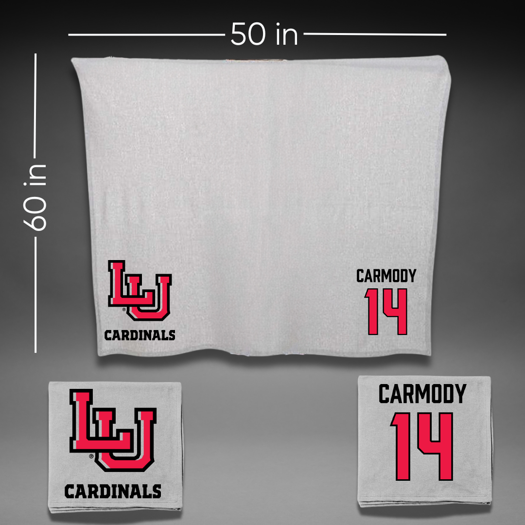Lamar University Soccer Gray Blanket - #14 Ella Carmody