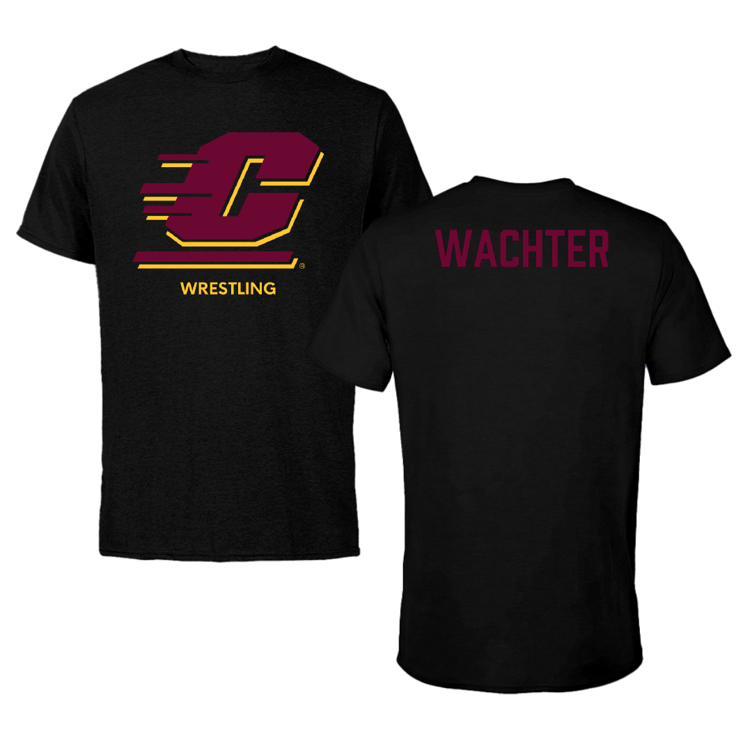 Central Michigan University Wrestling (M) Black Tee - Trenton Wachter