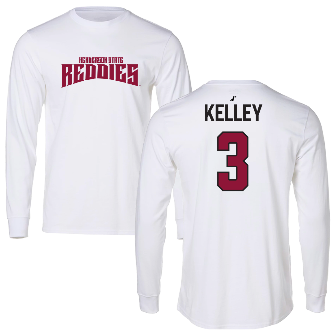 Henderson State University Softball White Classic Performance Long Sleeve - #3 Lacey Kelley