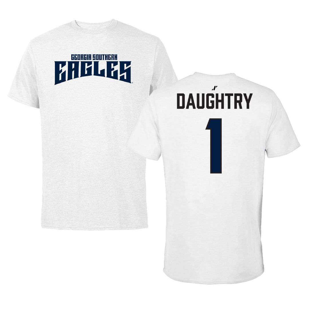 Georgia Southern University Soccer White Classic Tee - #1 Addison Daughtry