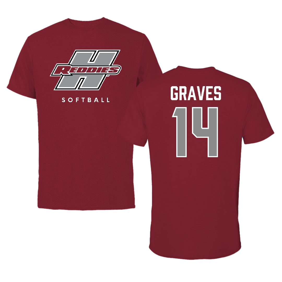 Henderson State University Softball Cardinal Tee - #14 Emily Graves