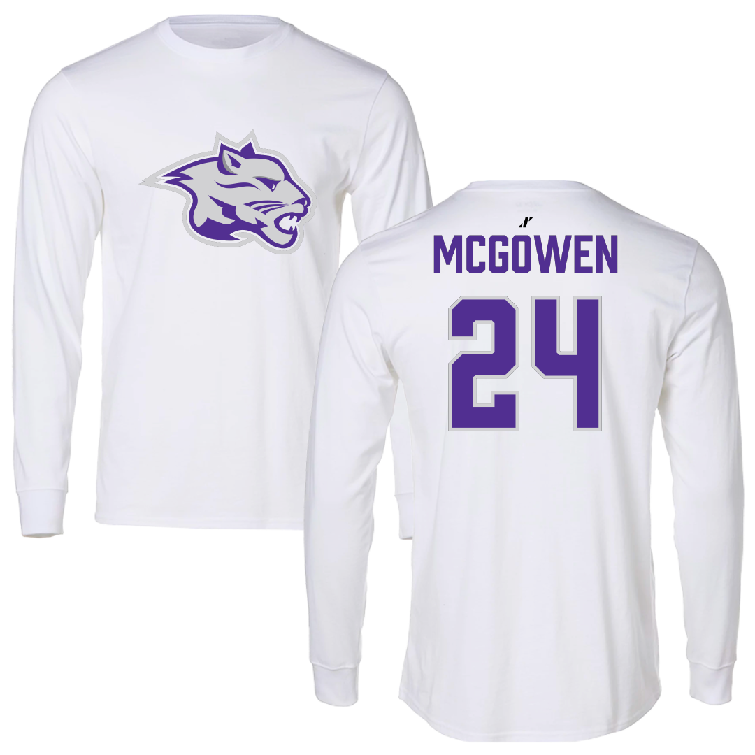 Young Harris College Lacrosse (M) White Performance Long Sleeve - #24 Aidan McGowen