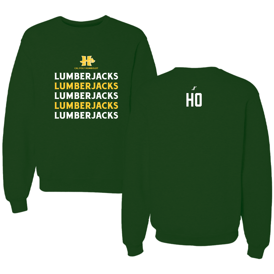 Cal Poly Humboldt Wrestling Forest Green General Crewneck - Jayden Ho