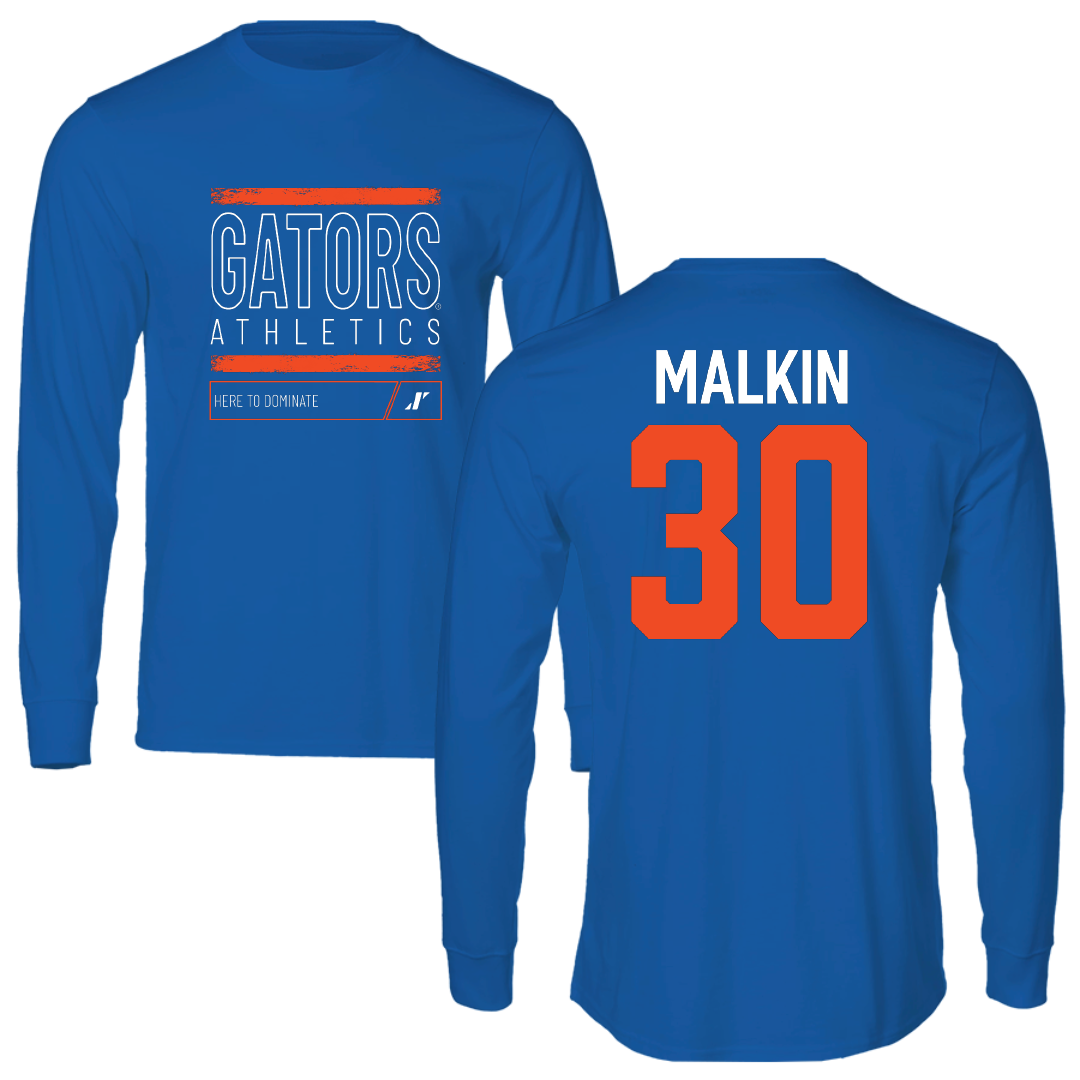 University of Florida Soccer Blue Dominate Long Sleeve - #30 Amelia Malkin