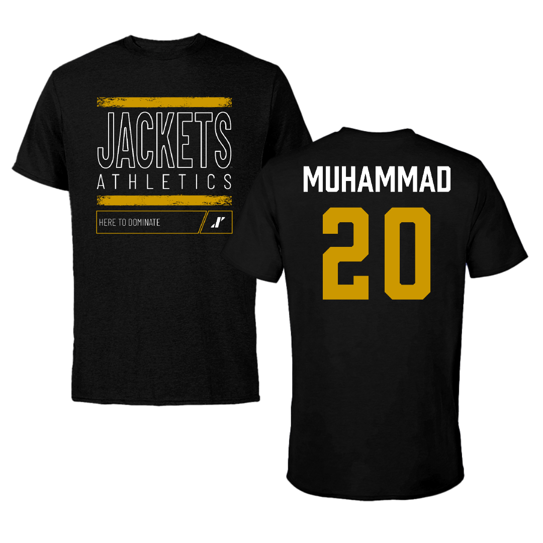 West Virginia State University Basketball (W) Black Dominate Performance Tee - #20 Dream Muhammad