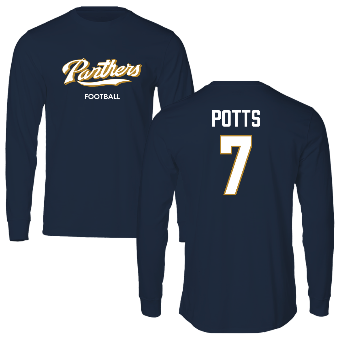 Florida International University Football Navy Performance Long Sleeve - #7 Jamal Potts