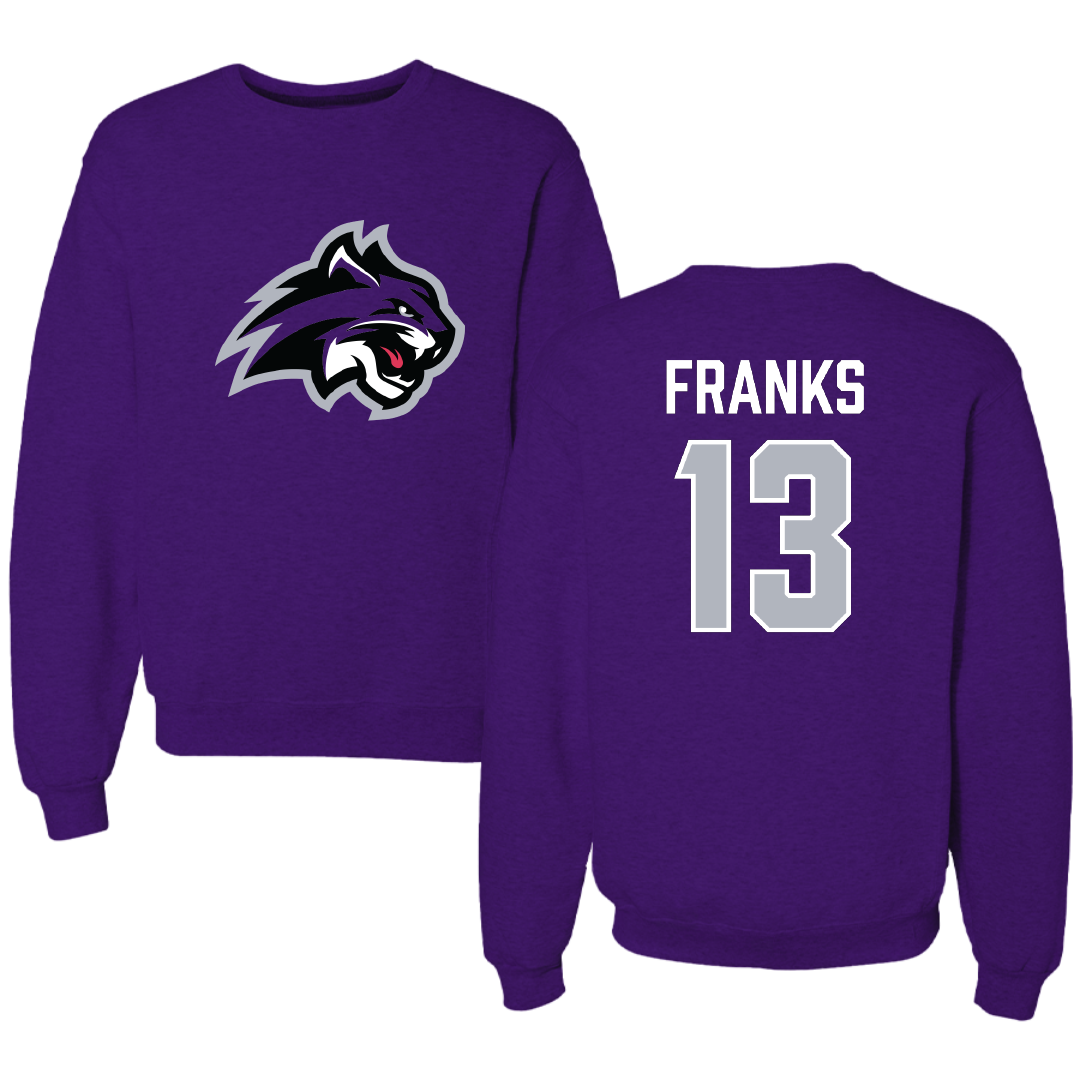 Wiley University Basketball (M) Purple Crewneck - #13 Dennis Franks