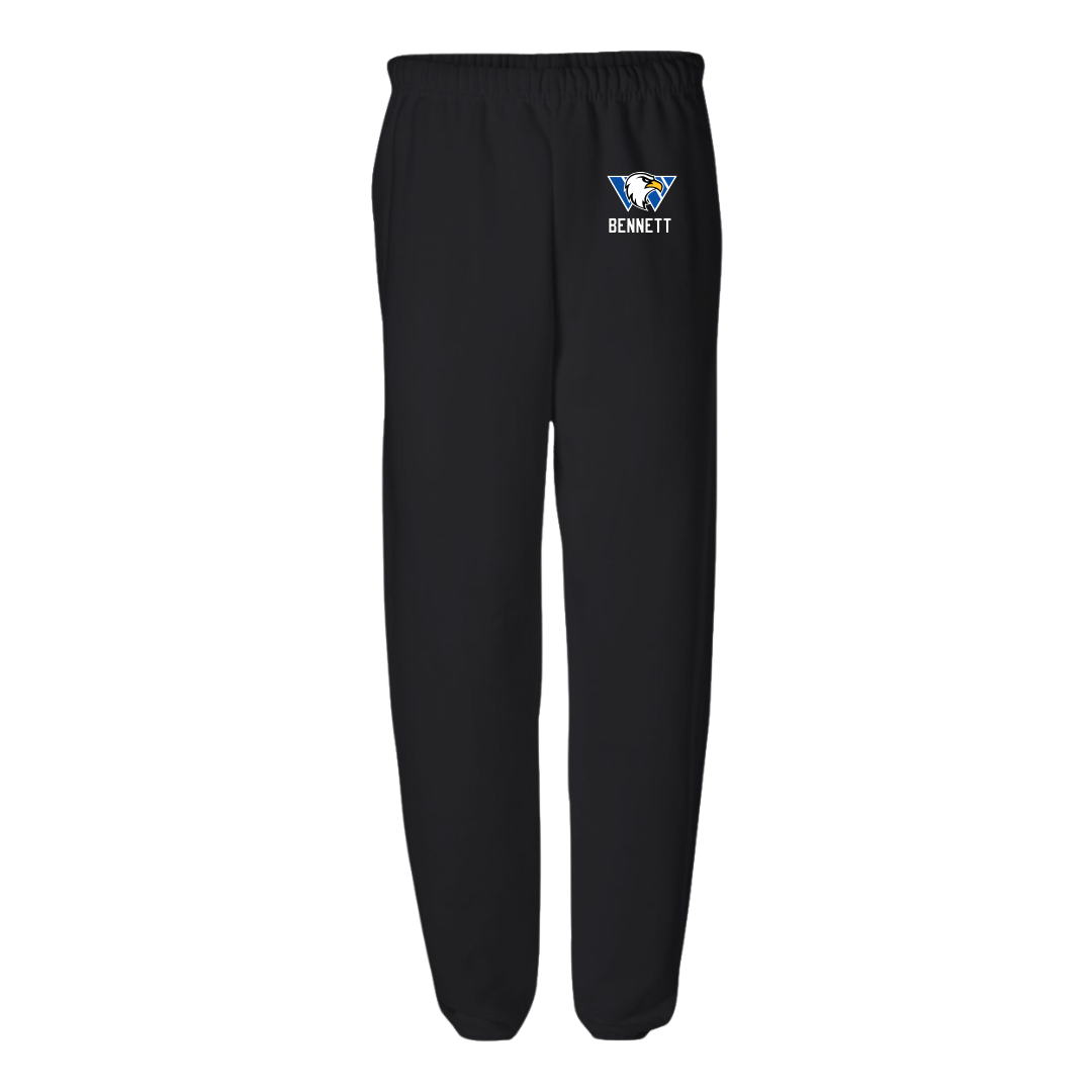 Williams Baptist University Baseball Black Sweatpants - #36 Benjamin Bennett