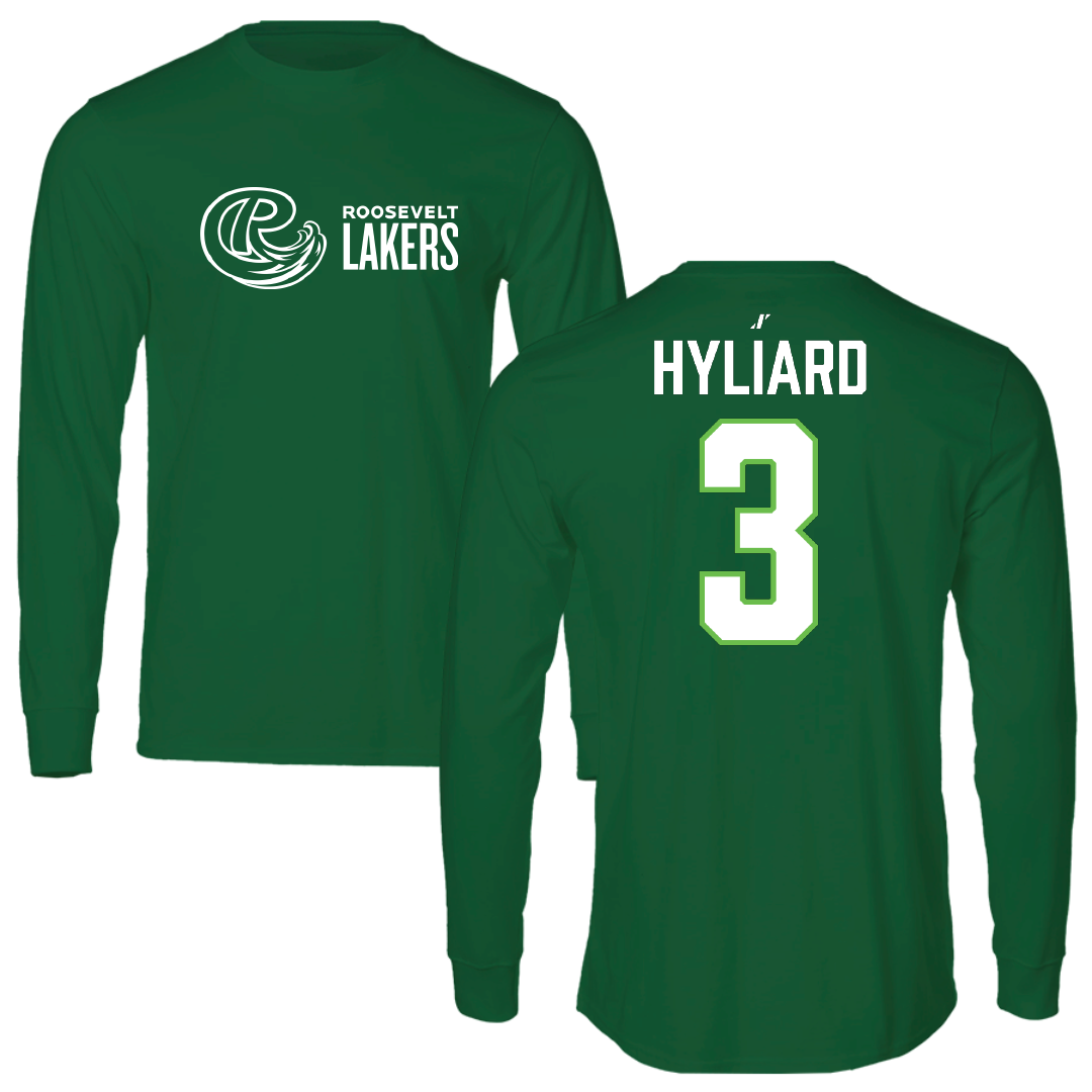 Roosevelt University Softball Green Long Sleeve - #3 Reyna Hyliard