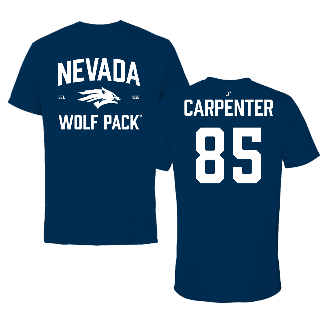 University of Nevada Football Navy General Performance Tee - #85 Jett Carpenter