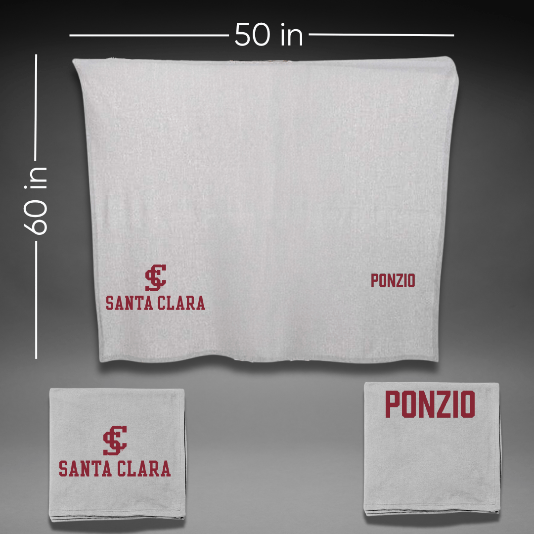 Santa Clara University TF and XC Gray Blanket - James Ponzio