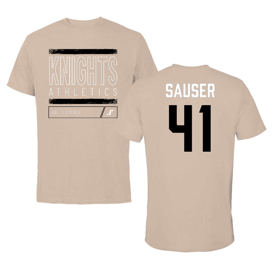 University of Central Florida Baseball Tan Dominate Tee - #41 Matthew Sauser