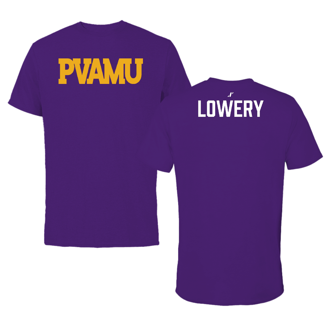 Prairie View A&M University TF and XC Purple Tee - Sebron Lowery