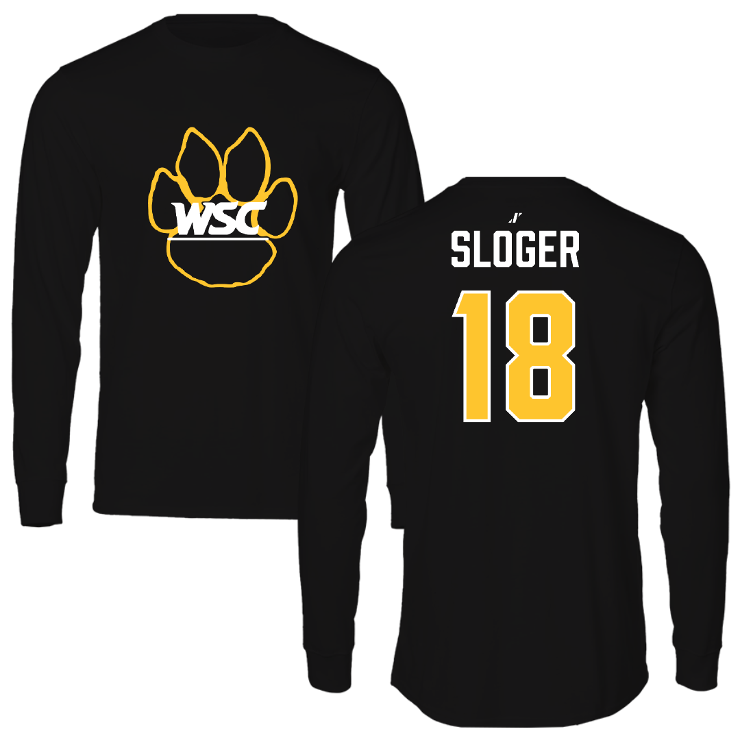 Wayne State College (Nebraska) Rugby (W) Black Long Sleeve - #18 Taylor Sloger