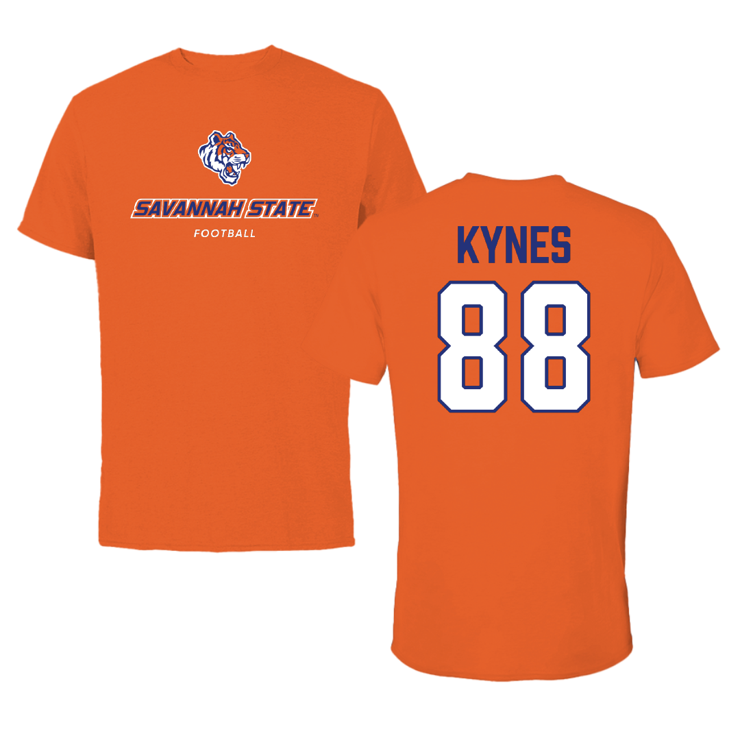 Savannah State University Football Orange Tee - #88 Ivan Kynes