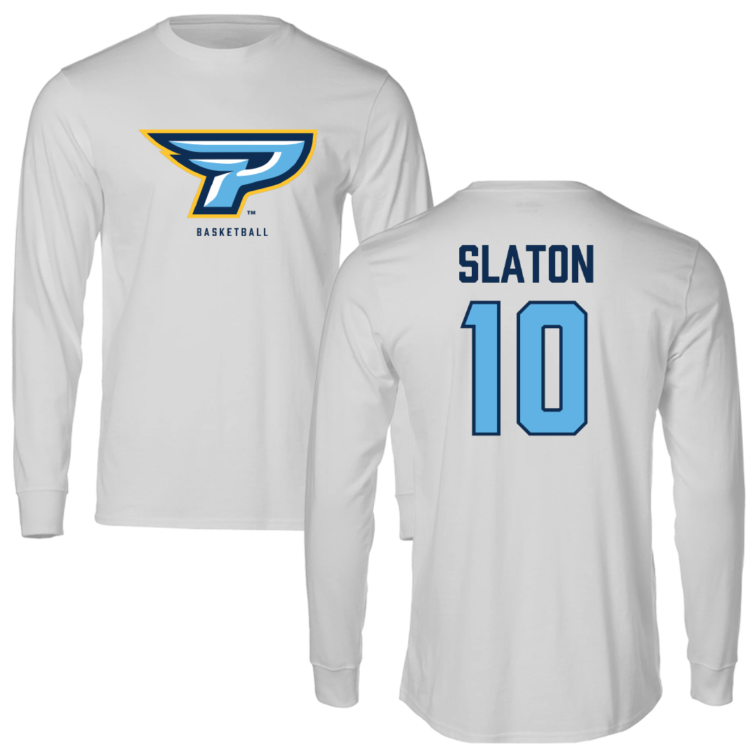 Point University Basketball Light Gray Performance Long Sleeve - #10 Isaac Slaton