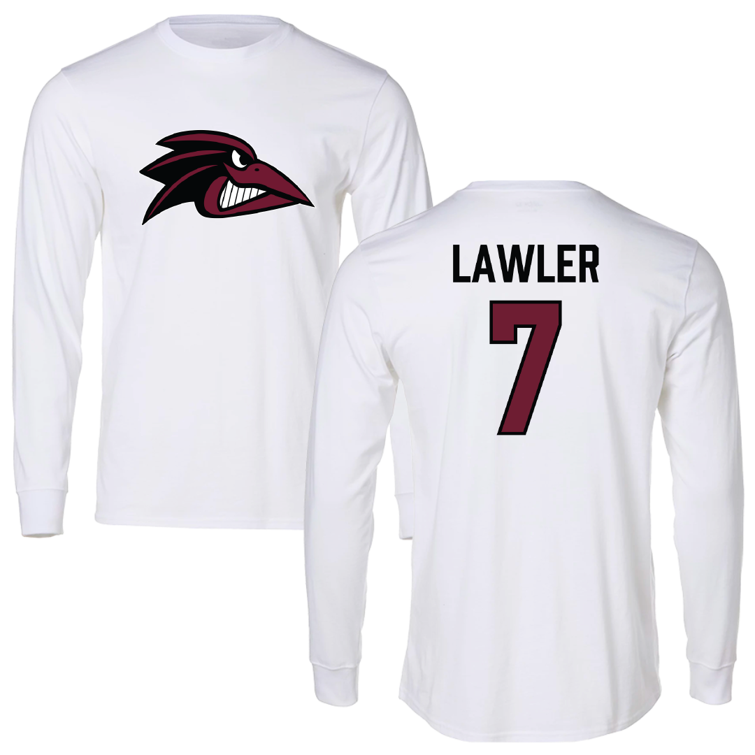Franklin Pierce University Lacrosse (M) White Performance Long Sleeve - #7 Michael Lawler