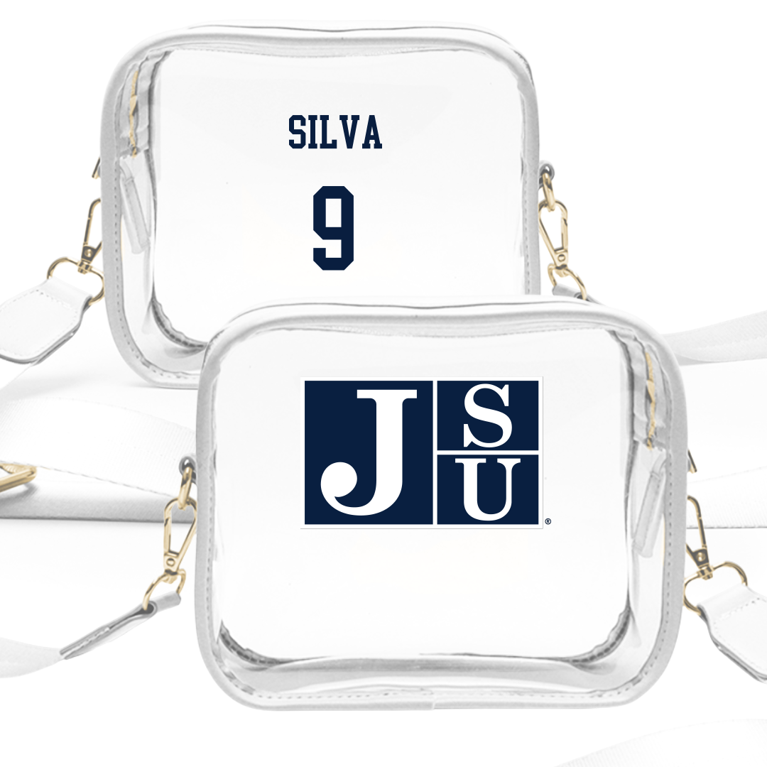 Jackson State University Soccer (W) White Clear Stadium Bag - #9 Nyhila Silva