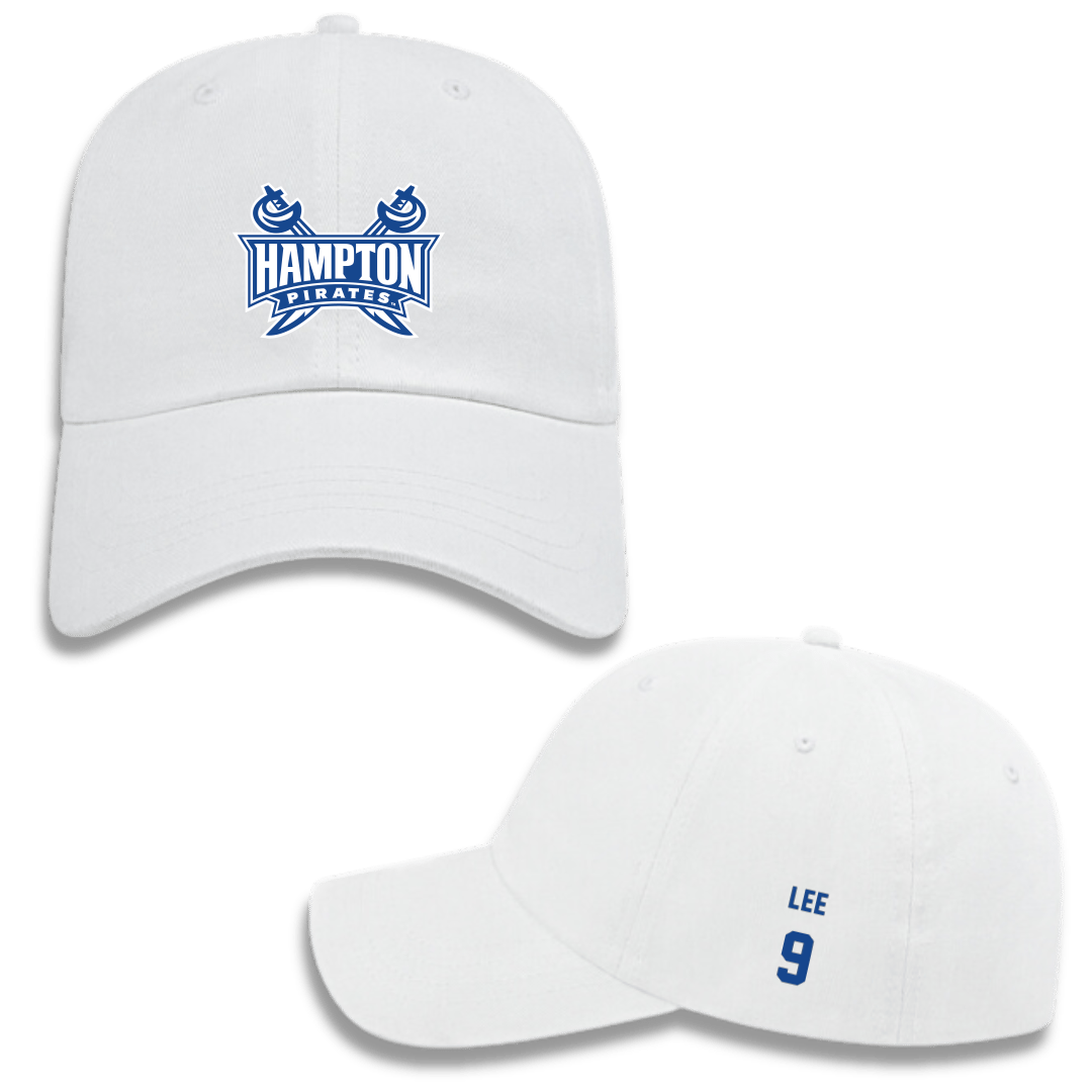 Hampton University Softball White Hat - #9 Cassidy Lee