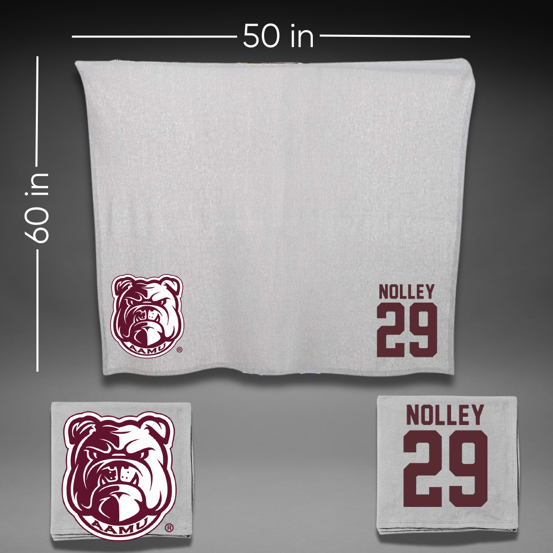 Alabama A&M University Baseball Gray Bulldog Blanket - #29 Jordan Nolley