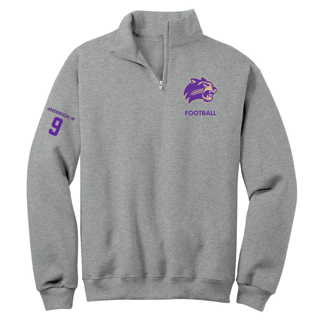Western Carolina University Football Sport Gray Quarter-Zip - #9 Darian Anderson Jr