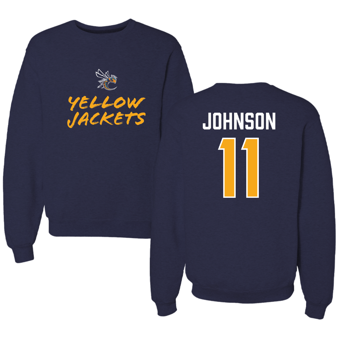 Cedarville University Basketball (M) Navy General Crewneck - #11 Sam Johnson