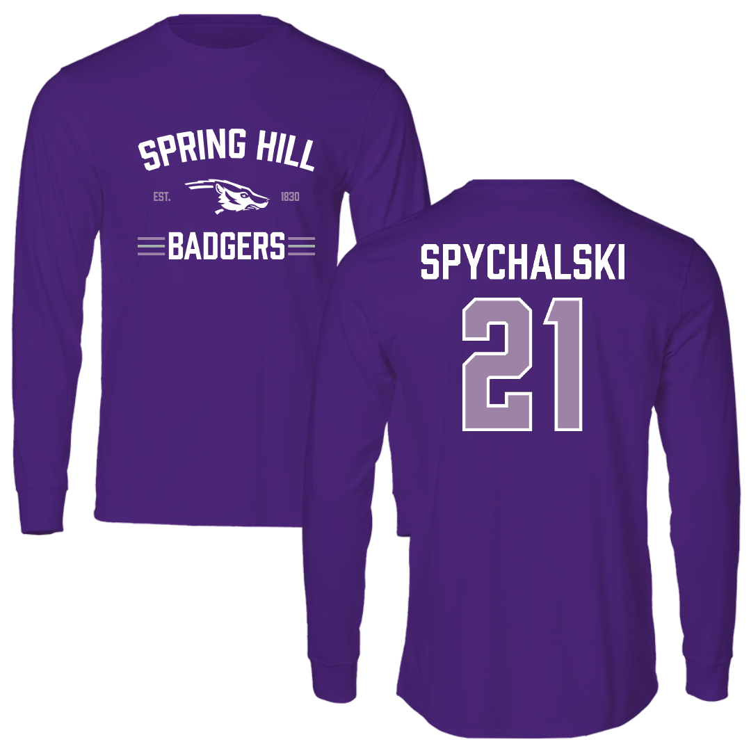 Spring Hill College Basketball Purple General Long Sleeve - #21 Madi Spychalski