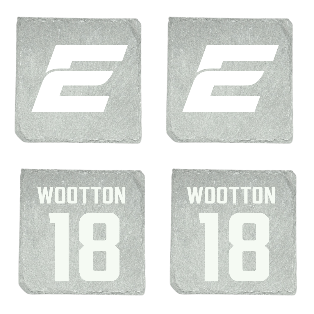 Eastern Connecticut State University Baseball Stone Coaster (4 Pack)  - #18 Matthew Wootton