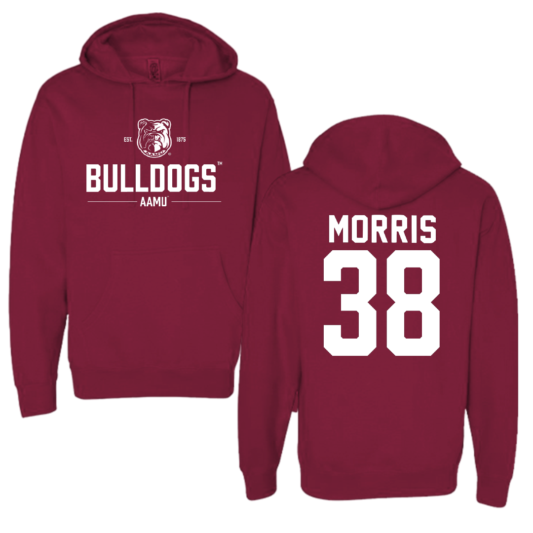 Alabama A&M University Baseball Maroon General Hoodie - #38 Charles Morris