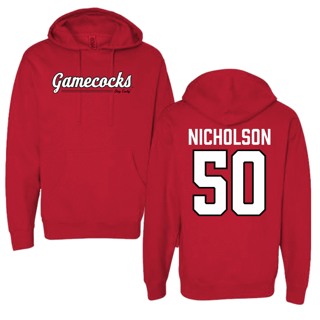 Jacksonville State University Basketball Red General Hoodie - #50 Mason Nicholson