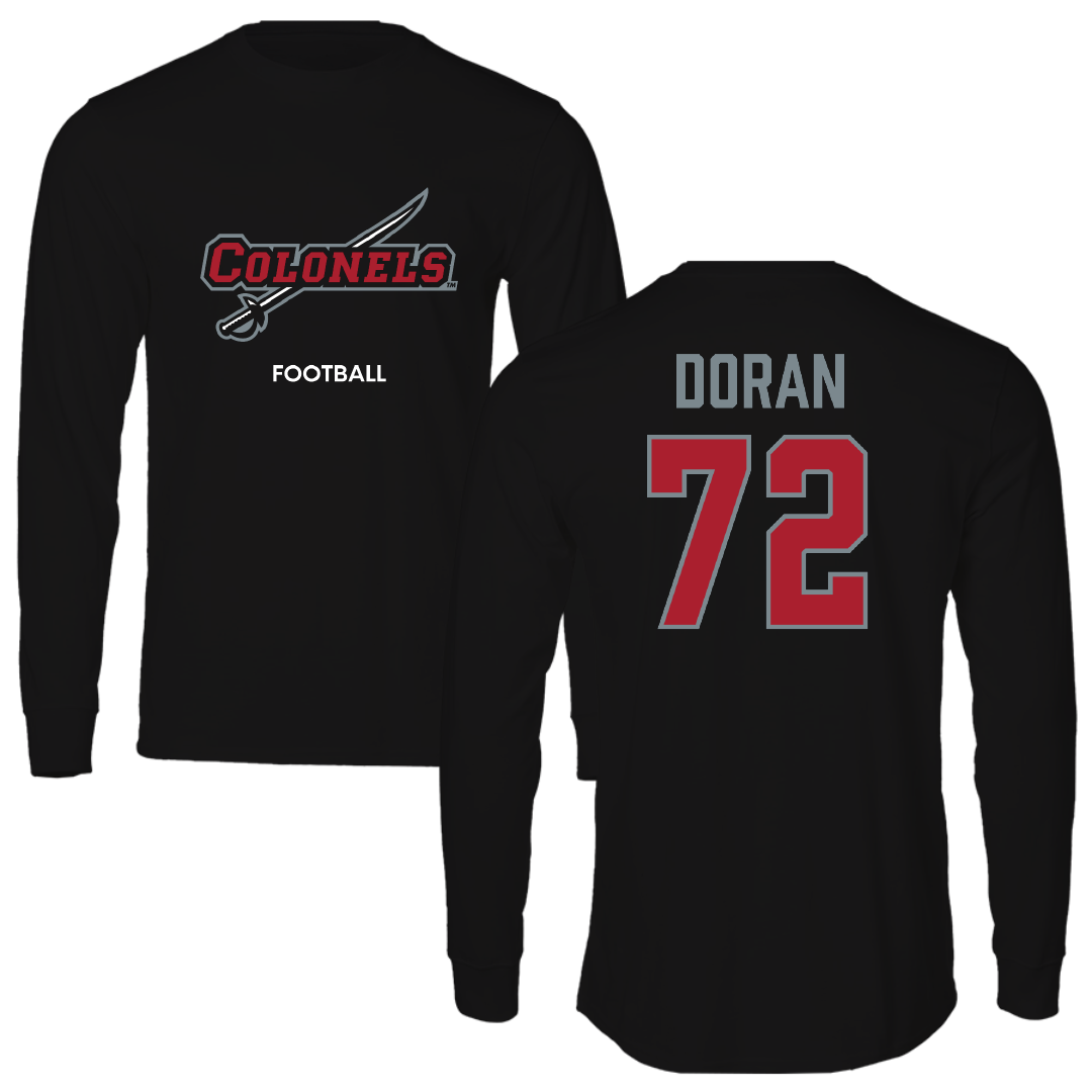 Nicholls State University Football Black Colonels Performance Long Sleeve - #72 Seth Doran