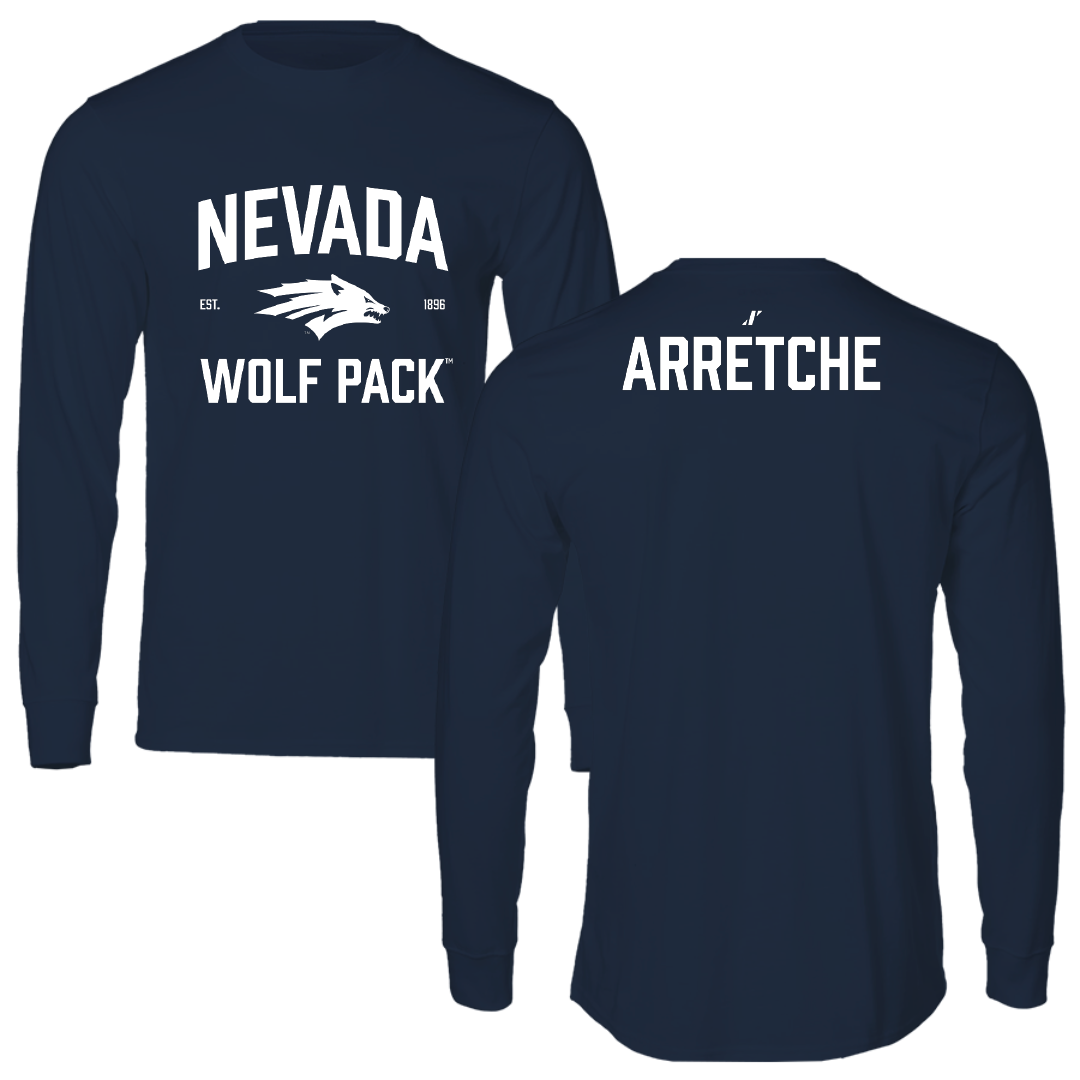 University of Nevada Cheer Navy General Performance Long Sleeve - Janessa Arretche