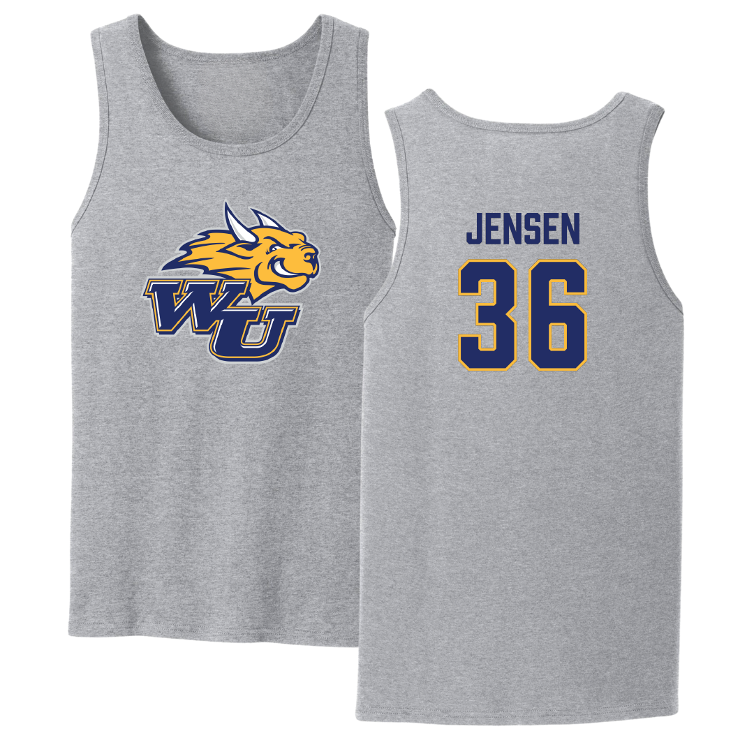 Webster University Baseball Sport Gray Tank Top - #36 Noah Jensen