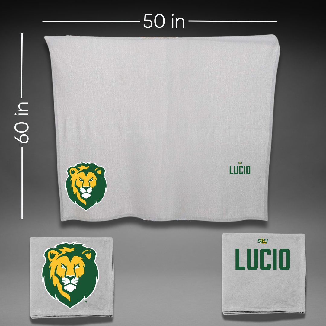 Southeastern Louisiana University Basketball Gray Blanket - Emma Lucio