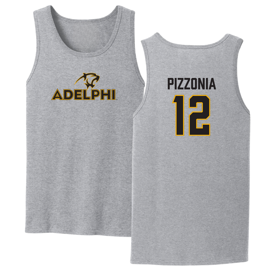 Adelphi University Baseball Sport Gray Tank Top - #12 Greyson Pizzonia