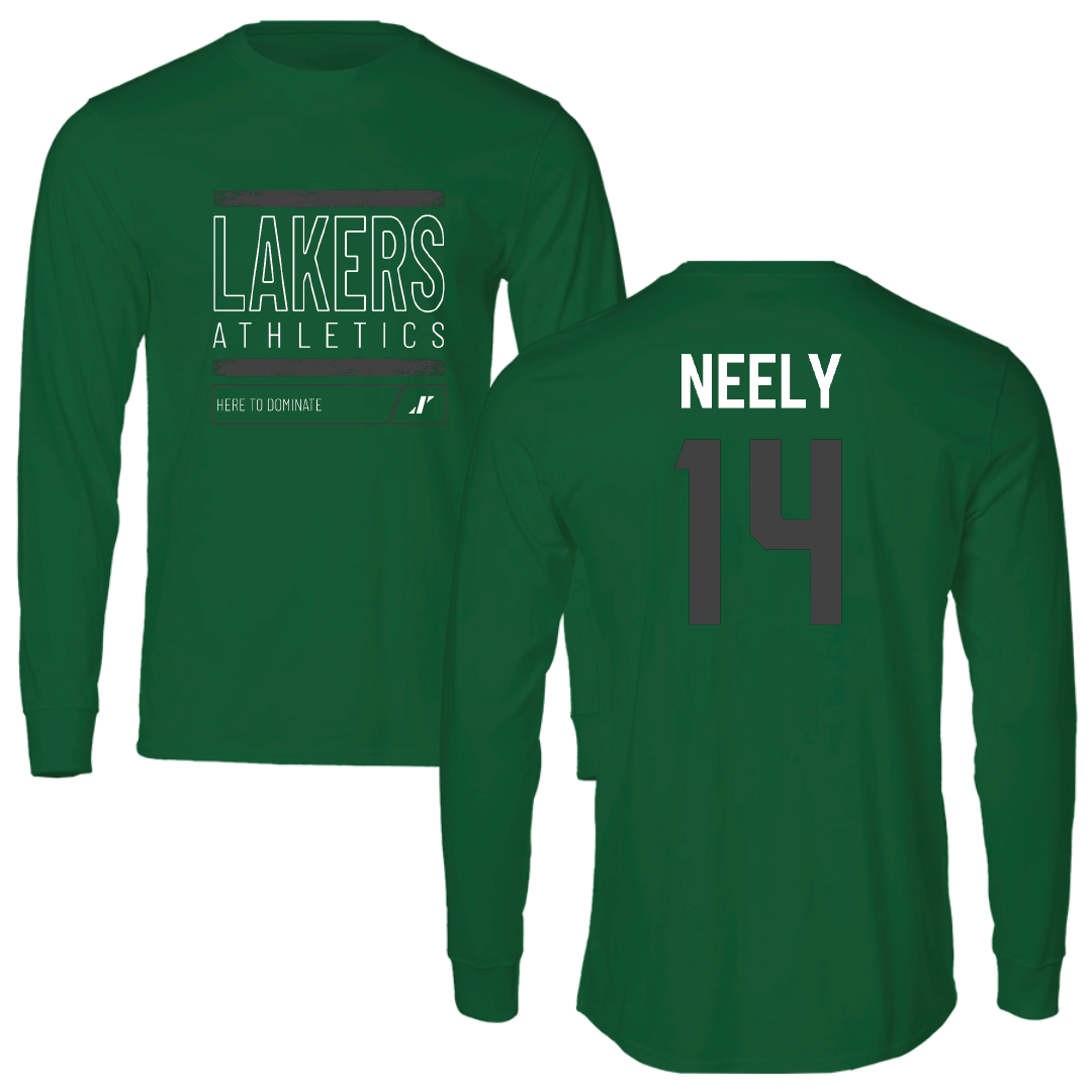Roosevelt University Baseball Green Dominate Long Sleeve - #14 Liam Neely