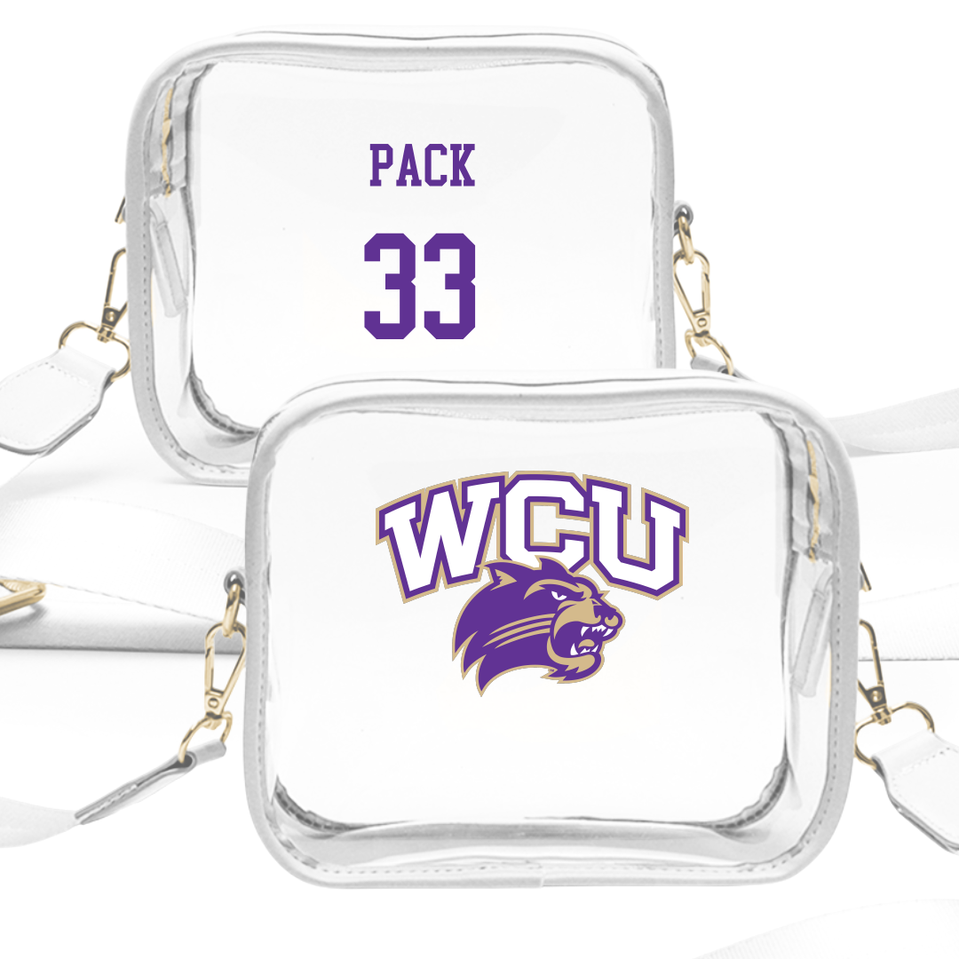 Western Carolina University Basketball (W) White Clear Stadium Bag - #33 Grace Pack