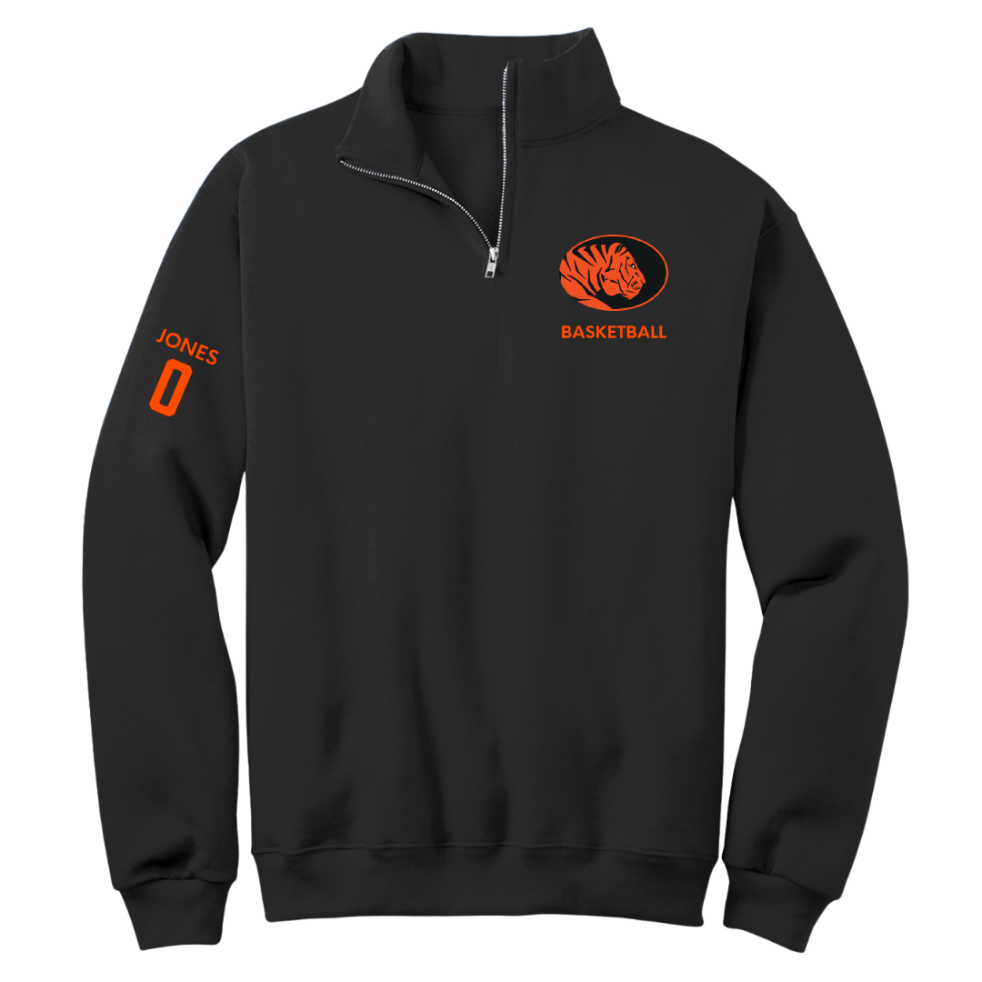 East Central University Basketball (M) Black Quarter-Zip - #0 Mason Jones