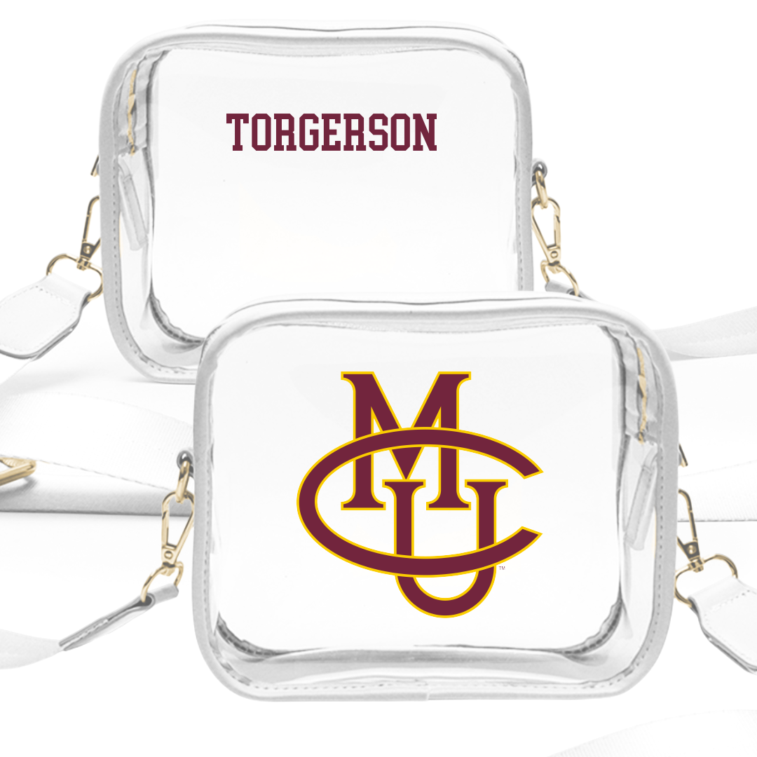 Colorado Mesa University Wrestling (M) White Clear Stadium Bag - Dayson Torgerson